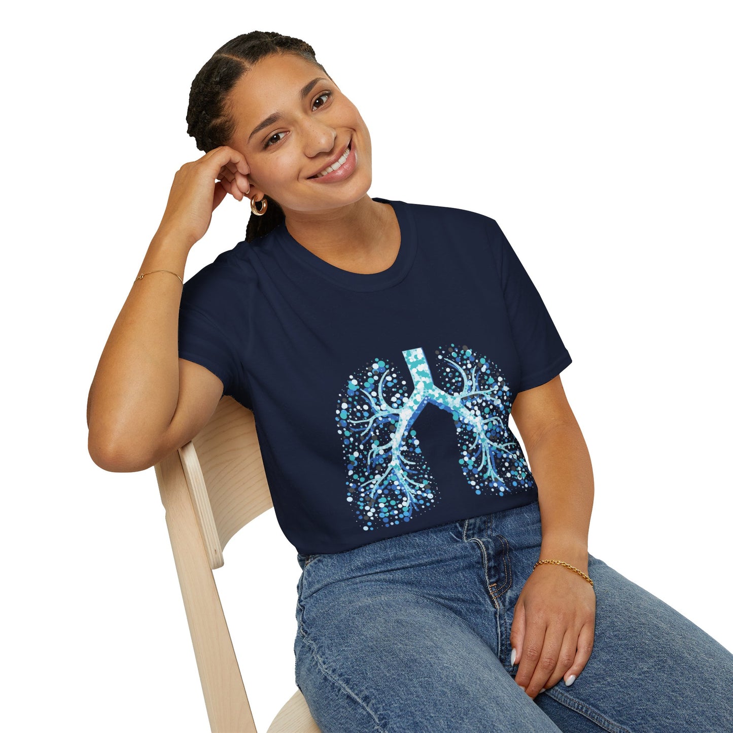 Breath of Art: Creative Lung-Design unisex T-shirt